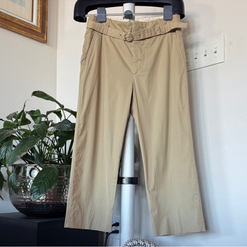 Zara Woman Tan Belted pants Sz S